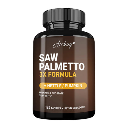 Saw Palmetto Capsules - Men's Prostate Health, Prevent Hair Loss, Relieve Frequent Urinary Incontinence - 120 Capsules