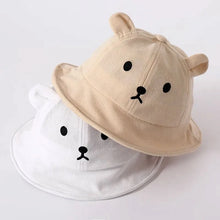 Load image into Gallery viewer, Cute Bear Baby Bucket Hat With Ears Boy Girl Cotton Kids Sun Hat Outdoor Summer Child Panama Cap
