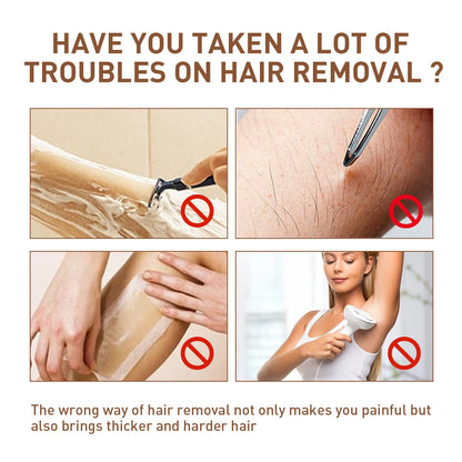 24k Pure Gold Collagen Easy Hair Removal Ladies Hair Root Softening Inhibit Hair Growth Women Body & Facial Hair Remover Cream