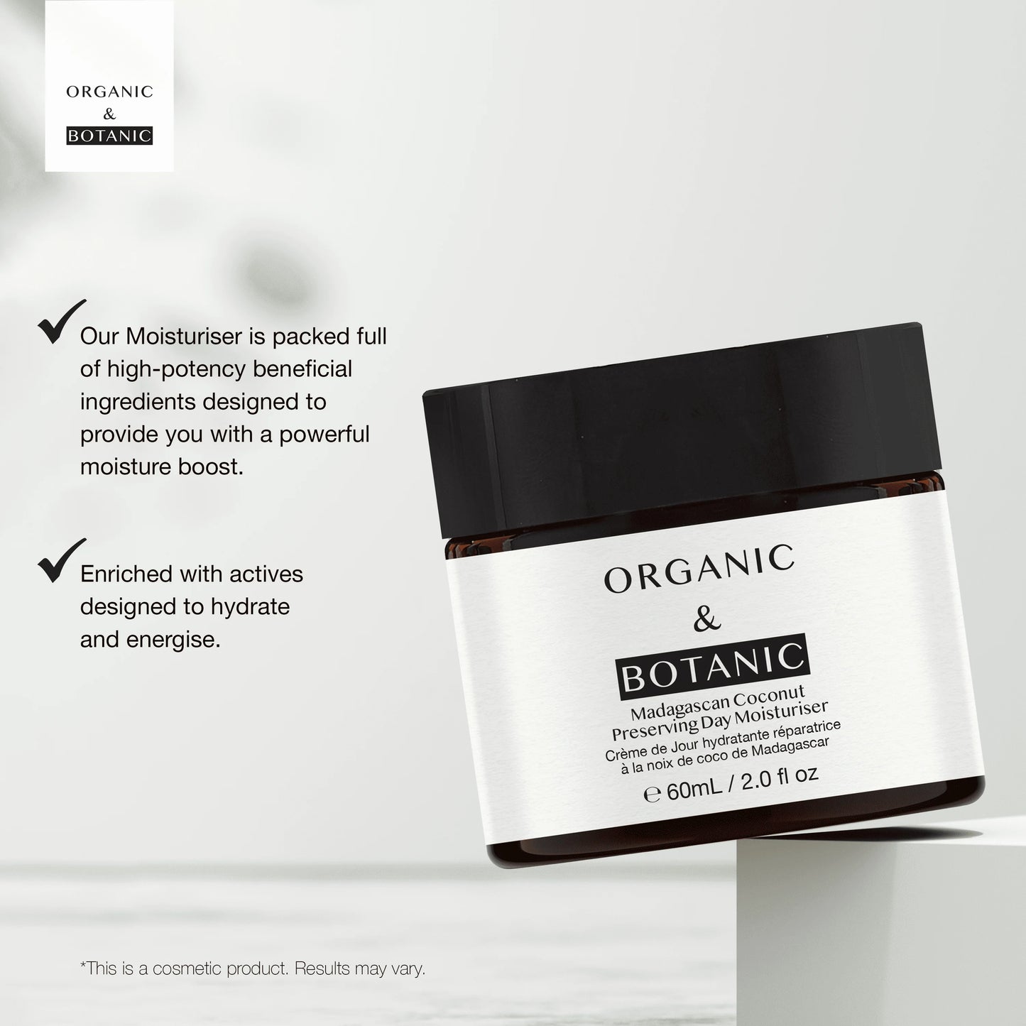 Organic & Botanic Mandarin Orange Day Moisturiser with Vitamin C & Sea Buckthorn 60ml | Lightweight Hydration