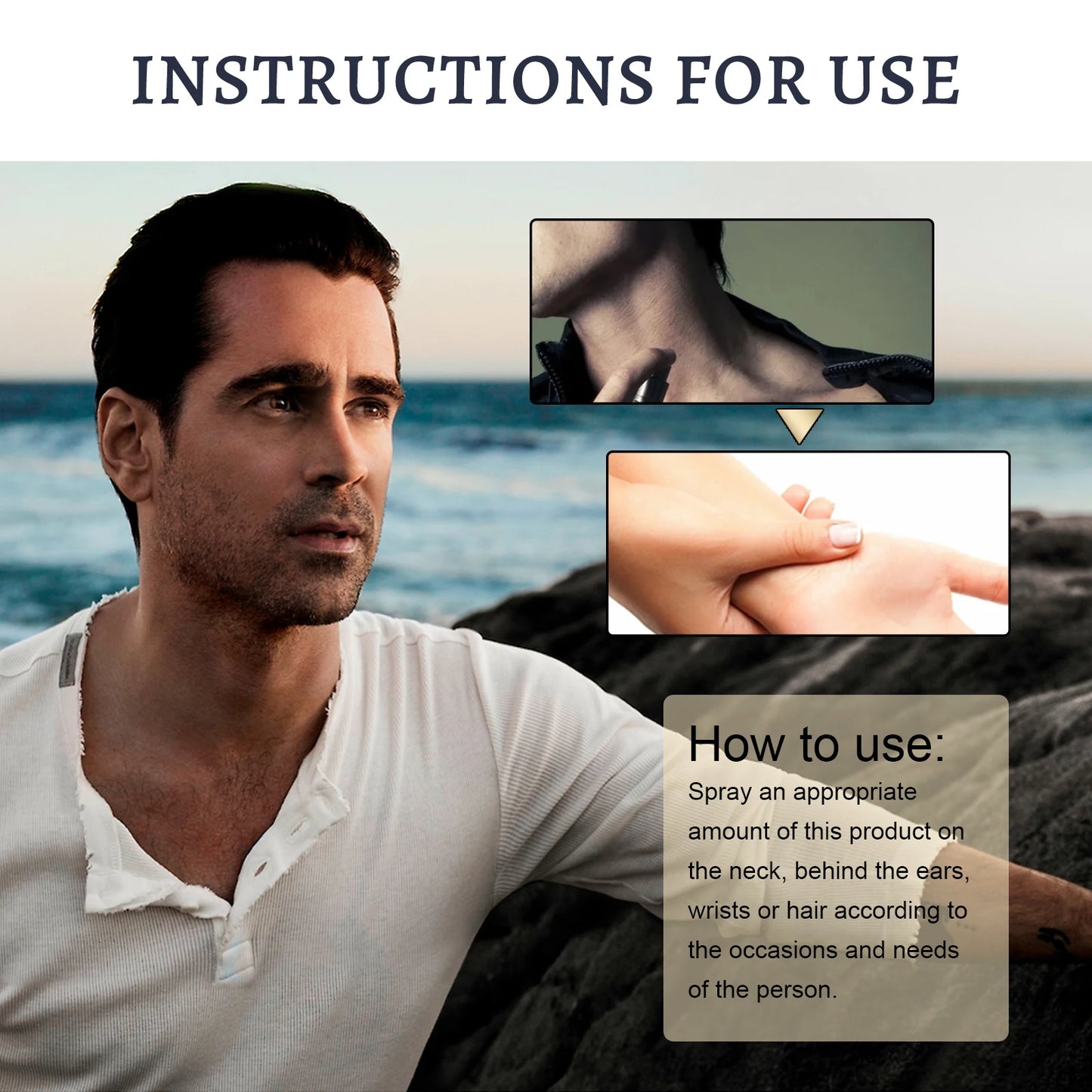 Roxelis Men Natural Scent Pheromone Perfume Charming Attractive Lasting Fresh Fragrance Men Perfume Spray for Bussiness Dating