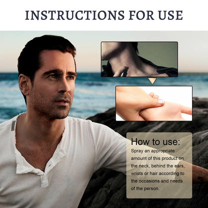 Roxelis Men Natural Scent Pheromone Perfume Charming Attractive Lasting Fresh Fragrance Men Perfume Spray for Bussiness Dating