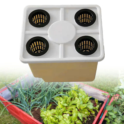 Hydroponics Bucket with Siphon Elbows Vegetables Growth Planter Smart Growing Equipment for Tomato Cucumber Pepper Planting Kit