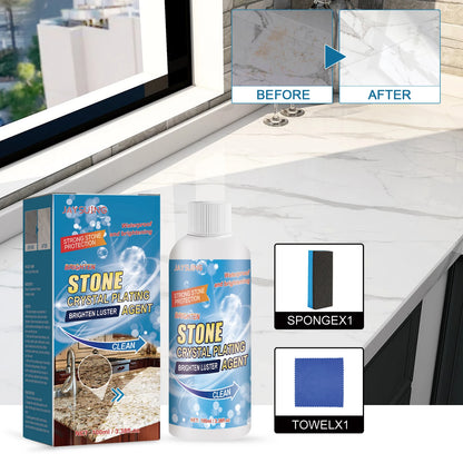 Stone Crystal Plating Agent Luster Stonework Brighten Polish Coating Marble Kitchen Quartz Tile Countertop Scratch Repair Liquid