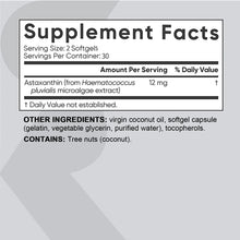 Load image into Gallery viewer, Astaxanthin - Promotes Cardiovascular Health and Accelerates Metabolism, Supports Eye and Joint Health - 60 Capsules
