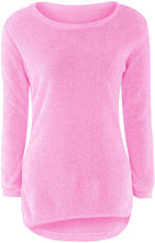 Load image into Gallery viewer, 2024 Women Warm Sweaters Solid Color O Neck Loose Knitted Pullover Long Sweater Casual Blouse Lady Hipster Comfortable Clothing

