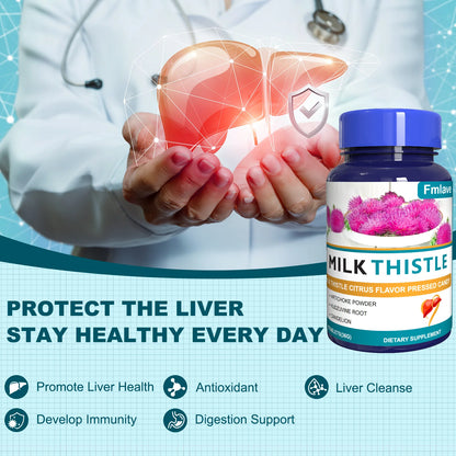 Milk Thistle Liver Cleanse, 60 Tablets – Supports Liver Health, Antioxidant, with Artichoke, Kudzuvine Root, Dandelion