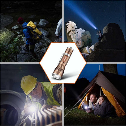 LED High Lumens Rechargeable Battery Flashlight Portable Small Hand Electric Outdoor Ultra Bright Multi functional Emergency