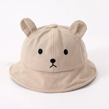 Load image into Gallery viewer, Cute Bear Baby Bucket Hat With Ears Boy Girl Cotton Kids Sun Hat Outdoor Summer Child Panama Cap
