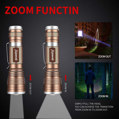 LED High Lumens Rechargeable Battery Flashlight Portable Small Hand Electric Outdoor Ultra Bright Multi functional Emergency