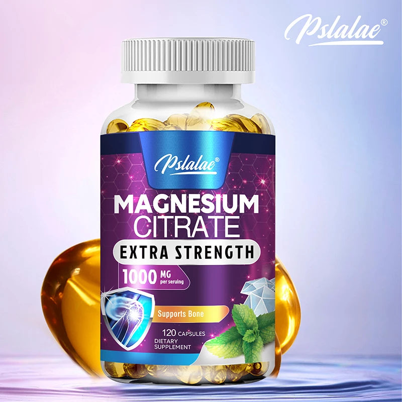 Magnesium Citrate 1000mg - Maximum Absorption for Muscle, Nerve, Bone and Heart Health - 120 Capsules