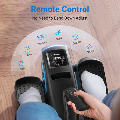 MERACH Under Desk Elliptical Machine Leg Exerciser for Seniors Adults Portable Quiet Electric Seated Pedal Exerciser 12 Speeds