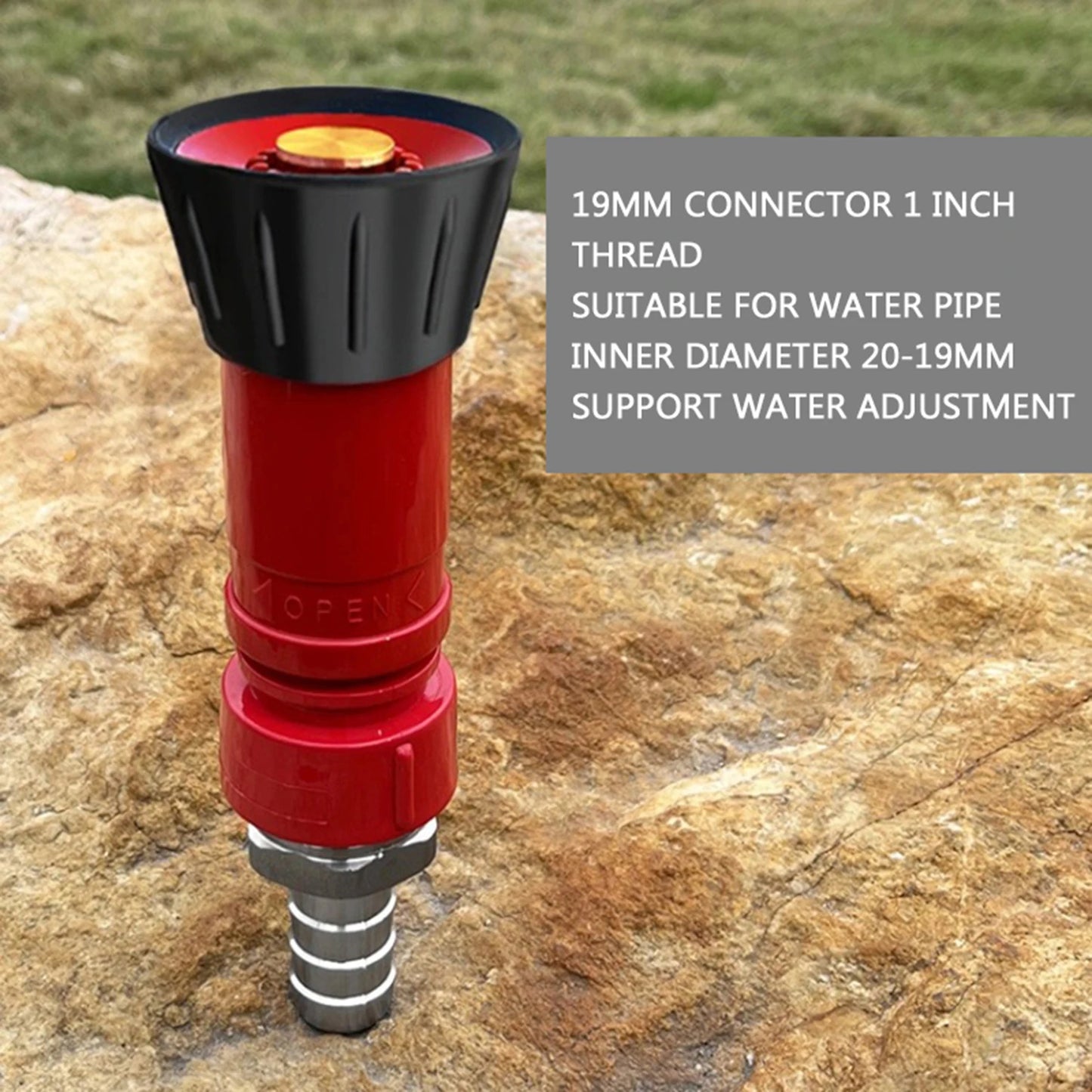 Garden Hose Nozzle Water Pump High Pressure Sprinkler Head Powerful for Outdoor Yard Car Washing Home Cleaning Walkways Watering