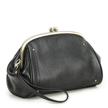 Load image into Gallery viewer, Genuine Leather Women Clutch Wallet Kiss Lock Design Luxury Female Purse Handbag Large Capacity Long Wallet Bag Phone Pocket
