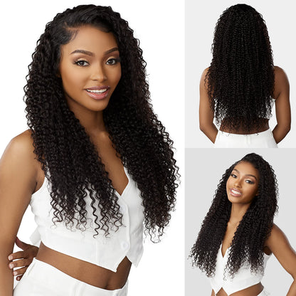 Sensationnel Unprocessed Virgin Human Hair 13X4 HD Lace Frontal Wig Glueless 13A Bohemian20"&28" - Long Curly Style, Tangle Free