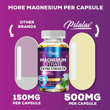 Load image into Gallery viewer, Magnesium Citrate 1000mg - Maximum Absorption for Muscle, Nerve, Bone and Heart Health - 120 Capsules
