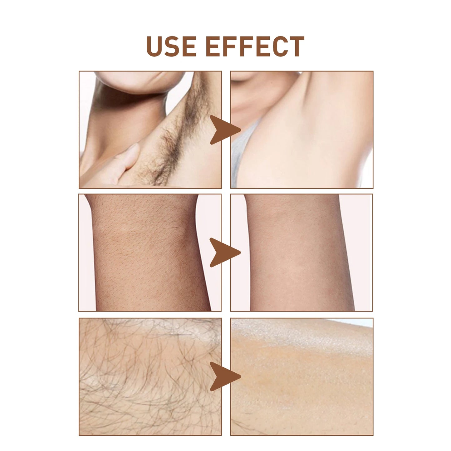 24k Pure Gold Collagen Easy Hair Removal Ladies Hair Root Softening Inhibit Hair Growth Women Body & Facial Hair Remover Cream