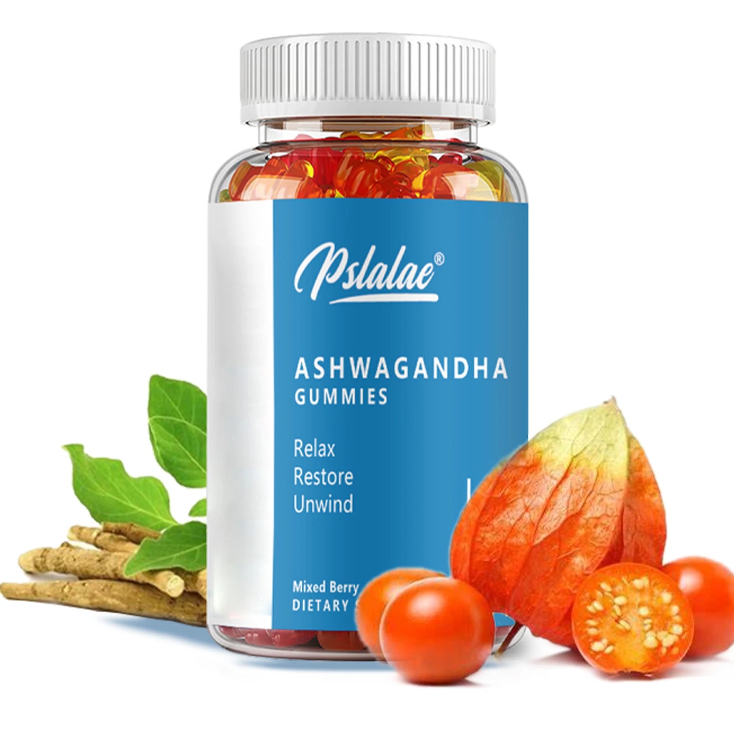 Ashwagandha Gummies - Relieve Stress and Anxiety, Improve Sleep, and Boost Immunity - 60 Gummies