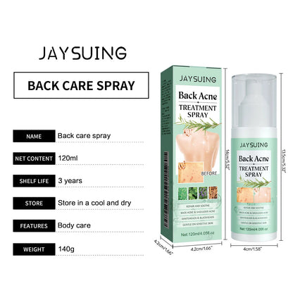 Jaysuing Repair Back Acne Care Spray Shoulder Pimple Remove Fade Acne Scar Soothe Body Nourish Skin Cleansing Body Pimples Spray