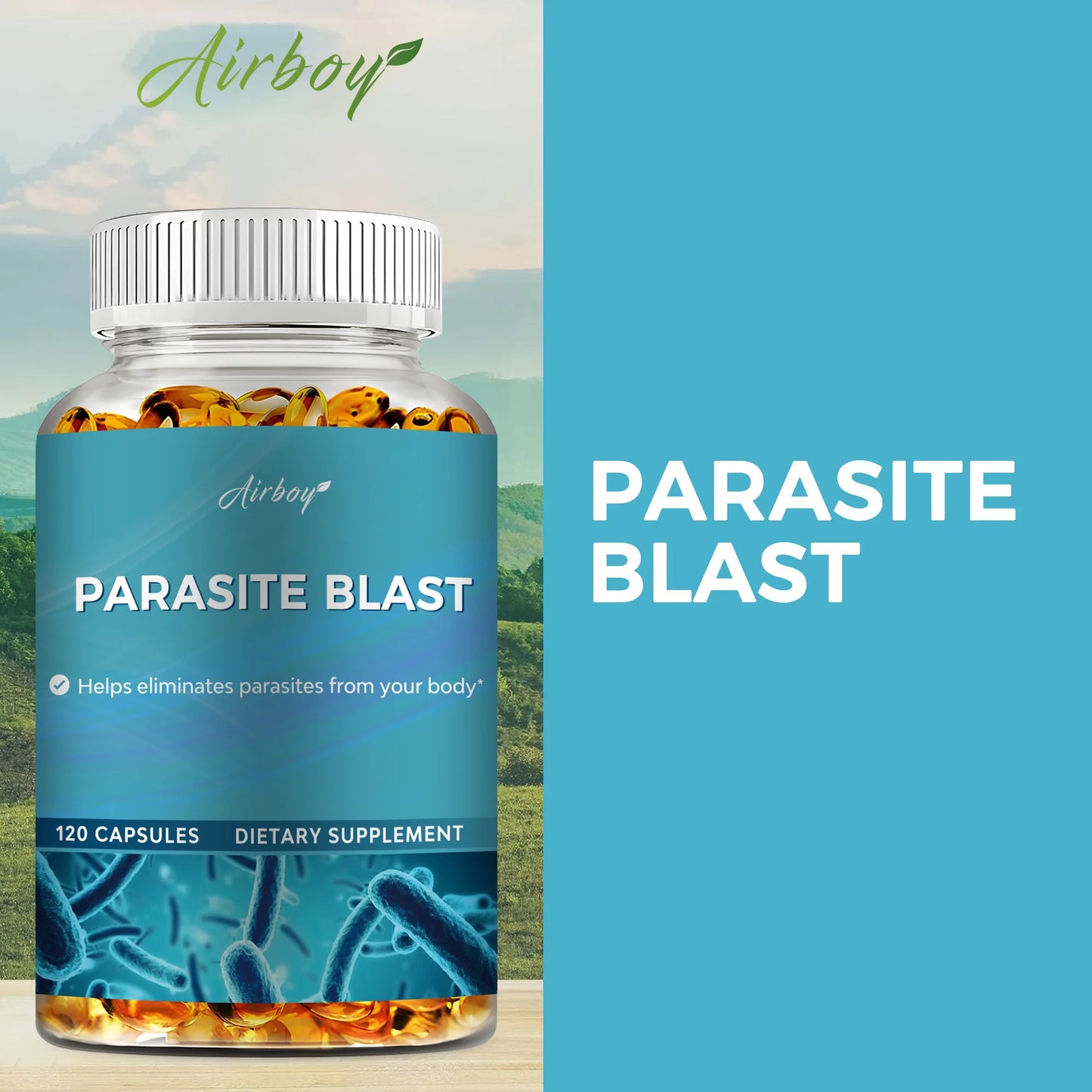Parasite Blast - Eliminates Parasites, Gut Health, Metabolism, Healthy Digestion, Improves Immune System - 120 Capsules