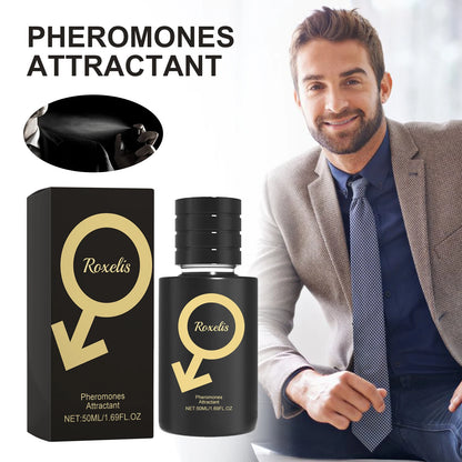 Roxelis Men Natural Scent Pheromone Perfume Charming Attractive Lasting Fresh Fragrance Men Perfume Spray for Bussiness Dating