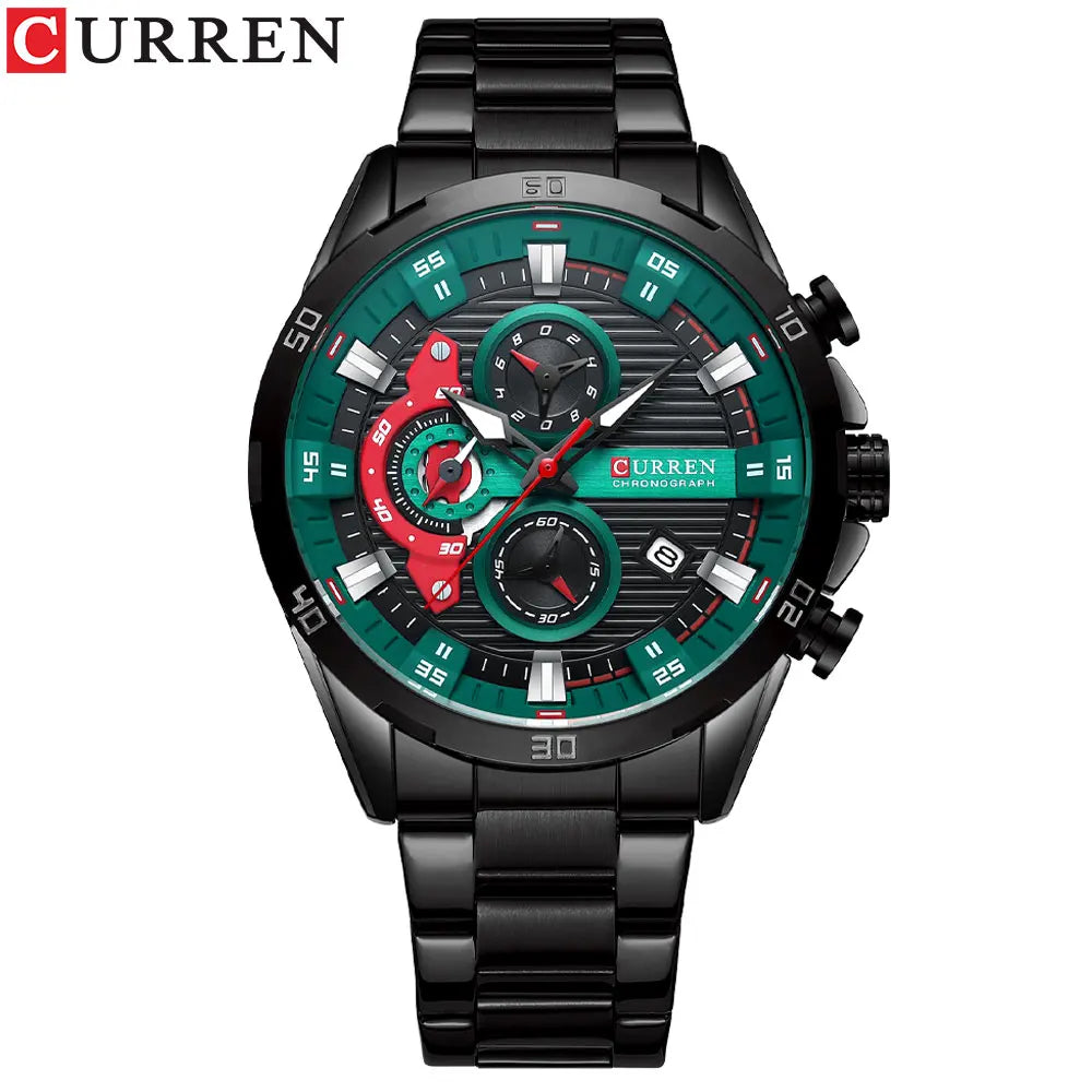 Watches For Men CURREN Man WristWatch Waterproof Chronograph Men Watch Military Top Brand Luxury StainlessSteel Sport Male Clock