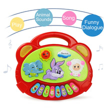 Load image into Gallery viewer, Kids Cartoon Piano Keyboard Game with Animal Sounds Flashing Light Music Baby Instrument Music Toys Educational Toys Kids Gifts
