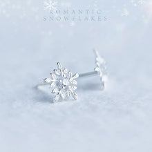 Load image into Gallery viewer, Zircon Snowflake Creative Inlaid Necklace Earring Sets For Women Girl teen Fashion 925 Sterling Silver Gift Christmas Jewelry Set

