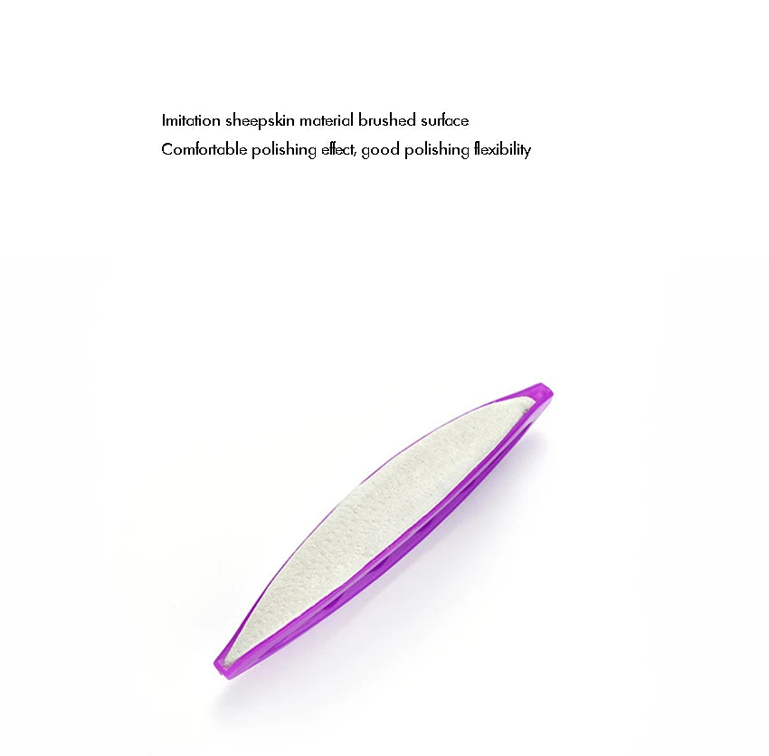 Nail Files Nail Buffers with Purple Sheep Leather, Nail File Polisher for Natural Nails, Pedicure Manicure Care Tool