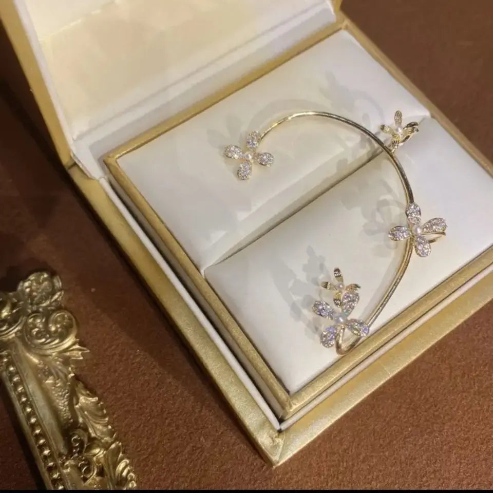 Butterfly Earrings Fashion Jewelry 2020 No Ear Hole Earing Trend Piercings Chain Aretes Accesories for Women Grils Navidad