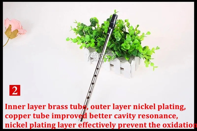 Tin Whistle Irish Flute Feadog 6 Hole D Key Feadan Flauta Clarinet Flute Irish Whistle Flute Musical Instrument