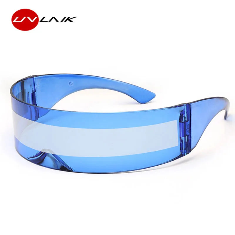 Futuristic Sunglasses Men Women Sunglass of the Future Wrap Around Shades Costume Party Mask Novelty Glasses