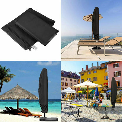 183-280cm Outdoor Patio Umbrella Waterproof Protective Cover with Zipper for Garden Cantilever Parasol Umbrellas Case