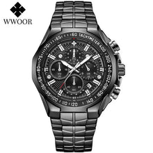 Load image into Gallery viewer, Sports Watches For Men Fashion Quartz Men Big Clock WWOOR Top Brand Luxury Military Full Steel Waterproof Chronograph Wristwatch
