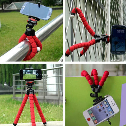 Camera Phone Tripod Portable Adjustable Stand Mount Holder Clip Bluetooth-compatible Remote Control For Cellphone Mobile Phone
