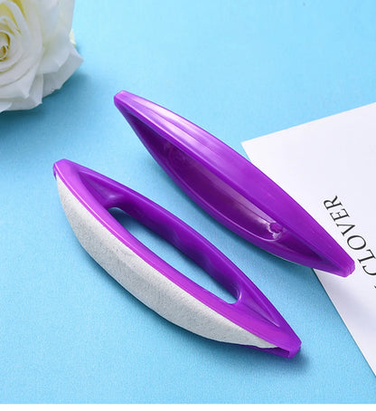 Nail Files Nail Buffers with Purple Sheep Leather, Nail File Polisher for Natural Nails, Pedicure Manicure Care Tool