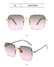 Load image into Gallery viewer, Square Rimless Sunglasses Women Luxury Brand Designer Summer Red Glasses Fashion Sun glasses For Men UV400 Shades Oculos
