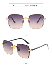 Load image into Gallery viewer, Square Rimless Sunglasses Women Luxury Brand Designer Summer Red Glasses Fashion Sun glasses For Men UV400 Shades Oculos
