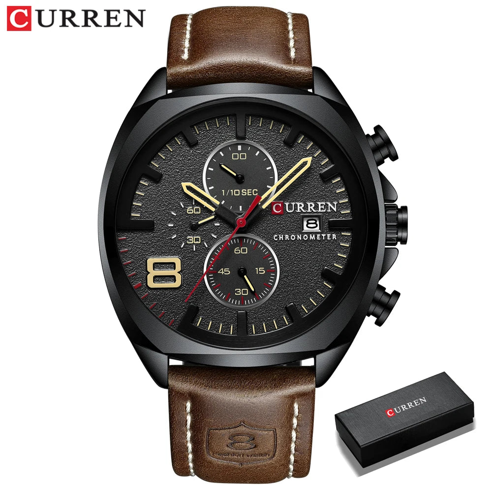 New Men Watches Top Brand Luxury CURREN Military Quartz Watch Men's Sport Wristwatch Relogio Masculino Waterproof