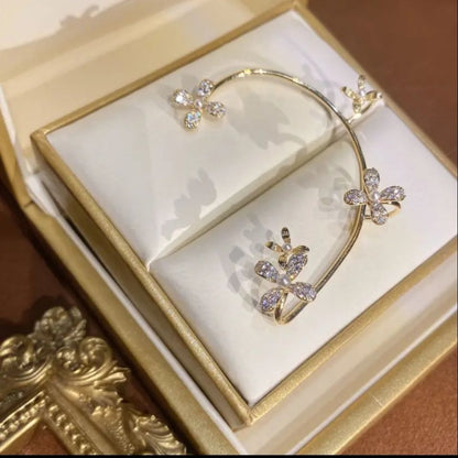 Butterfly Earrings Fashion Jewelry 2020 No Ear Hole Earing Trend Piercings Chain Aretes Accesories for Women Grils Navidad