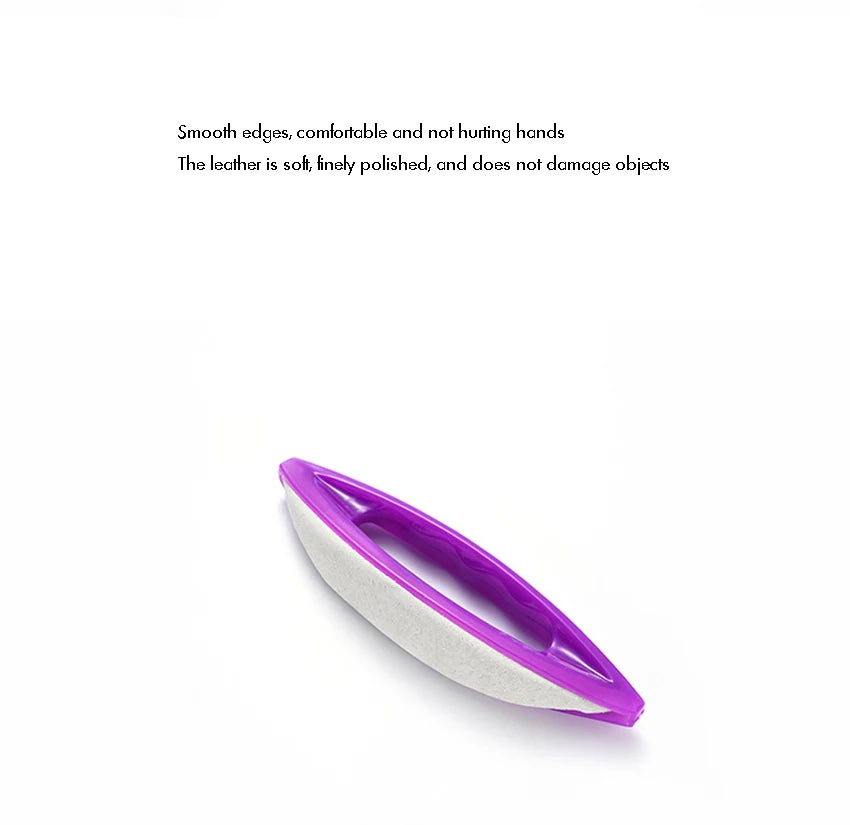 Nail Files Nail Buffers with Purple Sheep Leather, Nail File Polisher for Natural Nails, Pedicure Manicure Care Tool