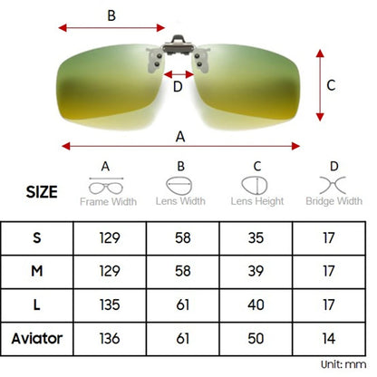 Day and Night Flip Up Clip On Sunglasses Polarized Driving Aviation Oversized S M L Size Yellow Green Lens Fishing UV400 Goggles
