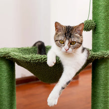 Load image into Gallery viewer, Cactus Cat Scratching Post with Sisal Rope Cat Scratcher Tree Towel with Comfortable Spacious Hammock Cats Climbing Frame
