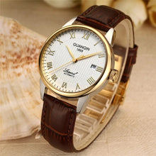 Load image into Gallery viewer, Men Watches 2025 GUANQIN Automatic Self-Wind Date Watch Mens Top Brand Luxury Mechanical Leather Wristwatch relogio masculino
