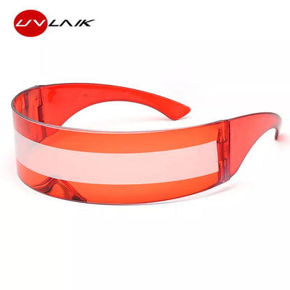 Futuristic Sunglasses Men Women Sunglass of the Future Wrap Around Shades Costume Party Mask Novelty Glasses