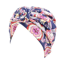 Load image into Gallery viewer, Women tie Turban Hat bohemian style cotton top knot turban african twist headwrap Ladies Hair Accessories India Hat Chemo Cap
