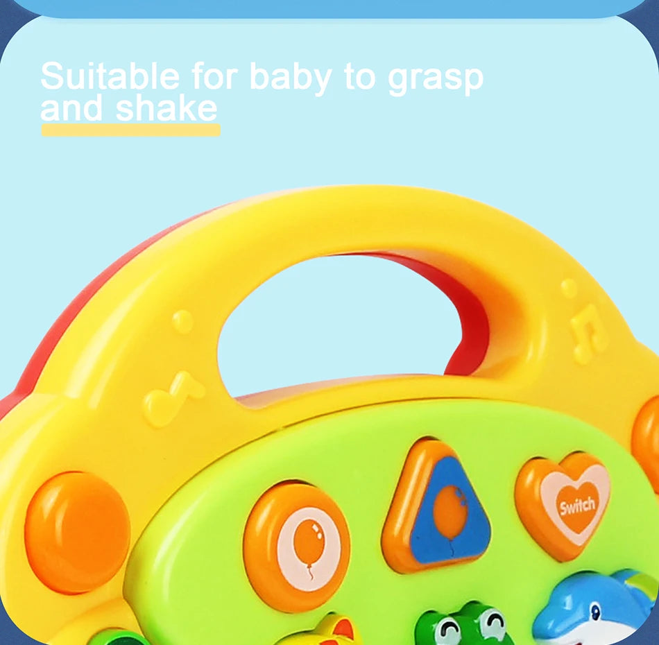 Kids Cartoon Piano Keyboard Game with Animal Sounds Flashing Light Music Baby Instrument Music Toys Educational Toys Kids Gifts