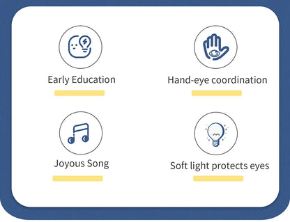 Kids Cartoon Piano Keyboard Game with Animal Sounds Flashing Light Music Baby Instrument Music Toys Educational Toys Kids Gifts