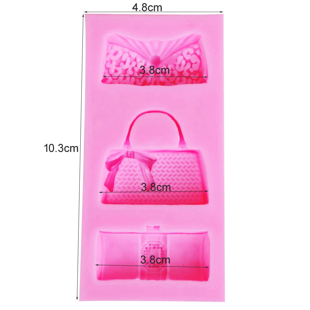 Byjunyeor F1154 Fashion Bags Epoxy UV Resin Fondant Chocolate Mold Silicone Mold Fondant Cake Decoration Molds