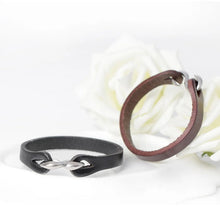 Load image into Gallery viewer, TYO New Fashion Novelty Hook Genuine Leather Bracelet Brand Vintage DIY Bandage Charm Friendship Bangles for Men Women.
